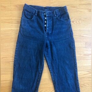Loup button fly high rise jeans
